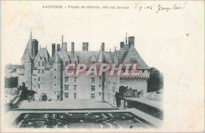 Old Postcard Langeais Facade du Chateau Riviera Gardens (map 1900)