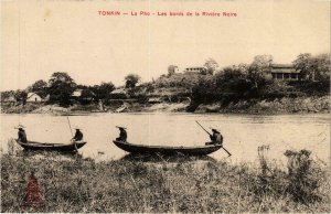 CPA AK INDOCHINA Tonkin Les bords de la Riviere Noire VIETNAM (957703)