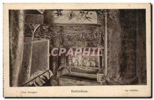 Old Postcard Bethlehem Israel La creche