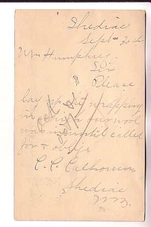 1901 CDS Cancel,  Shediac NB, Victoria Postal Stationery Canada