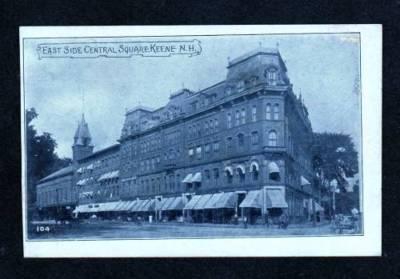 NH Central Square in KEENE NEW HAMPSHIRE UDB Postcard