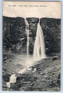 1910 Twin Falls British Columbia BC Canada Postcard Yoho Valley Rockies Exterior