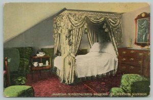 Mt Vernon Virginia~Martha Washington's Bedroom~c1910 Postcard