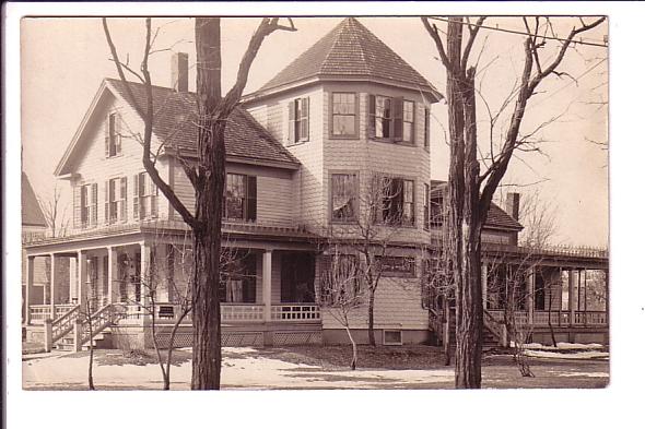 Real Photo, Large Three Story House Winter Ice Storm, VELOX