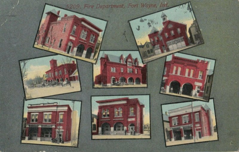 FORT WAYNE  Indiana  1914  Fire Stations