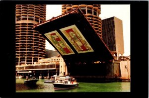 Chicago, IL Illinois  STATE STREET BRIDGE ART By NANCY VAN MEER   4X6 Postcard