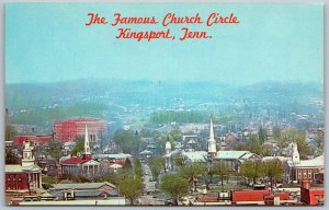 Kingsport Tennessee 1950s Postcard Famous Church Circle