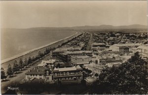 PC NEW ZEALAND, NAPIER, PANORAMA, Vintage REAL PHOTO Postcard (B41493)