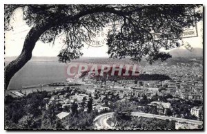 Postcard Old Nice general view taken of Mont Boron