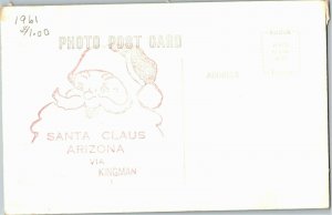 RPPC Xmas Tree Inn, Santa Claus AZ Boulder Dam Highway 93 Vintage Postcard P30