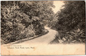 Dungeon Rock Road, Lynn MA Undivided Back Vintage Postcard A19