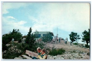 c1950's Sandia Crest, Vantage Points at Trading Post Albuquerque NM Postcard