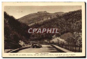 Old Postcard Saverne Valley of the Zorn canal from the Marne to the Rhine