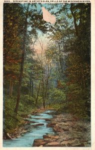 Vintage Postcard 1906 Springtime Artist's Glen Wisconsin River Dells E. A Bishop