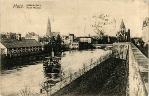 CPA Lorraine Moselle METZ Pont Moyen canot (984524)