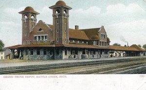 Postcard Early View of Grand Junk Depot in Battle Creek, MI.          S7