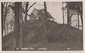Jersey Le Hougue Bie House On Hill Antique Real Photo Postcard