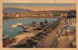 B93904 ship bateaux geneva quai du mt blanc les promenade  switzerland geneve