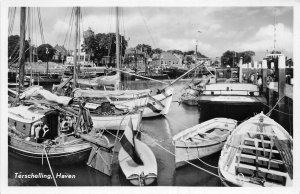 Lot236 real photo terschelling haven  boat netherlands