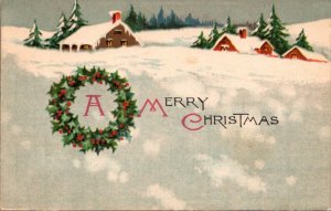 Merry Christmas With Winter Scene