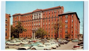 St. Joseph Hospital W. Berry St. At Broadway Cars Fort Wayne Indiana IN Postcard