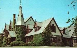 Vintage Postcard View of Barrington Town Hall Building Rhode Island Built 1888