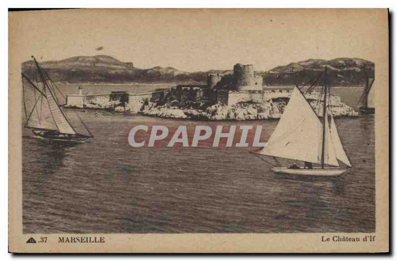 Old Postcard Chateau d'If Marseille