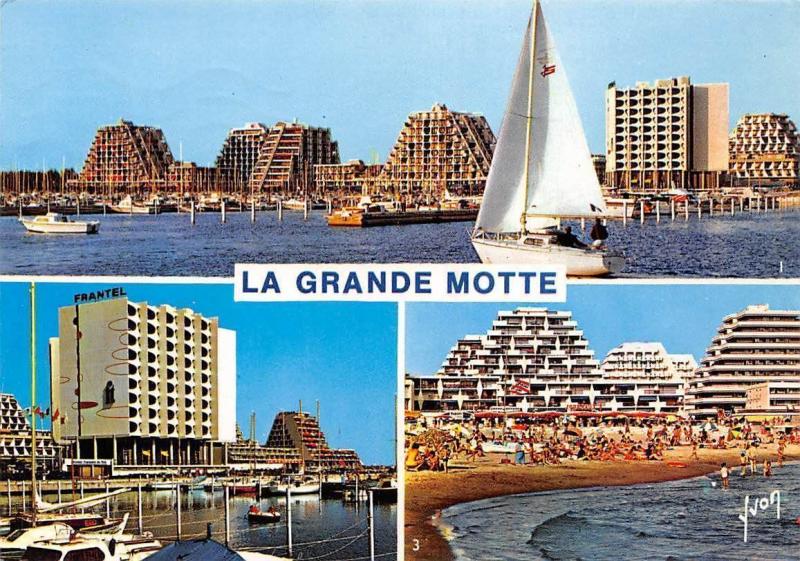 France La Grande Motte Herault Pyramidaux Le Port Et Lhotel