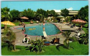 HARLINGEN, Texas  TX   Roadside JUDY-LIN MOTEL  Swimming Pool  c1960s   Postcard