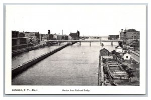 Harbor View From Railroad Bridge Oswego New York NY UNP Unused UDB Postcard V14