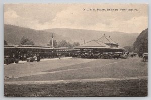 Delaware Water Gap PA D.L. & W. Railroad Station Pennsylvania Unp Postcard U29