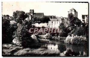 Old Postcard La Roche Posay les Bains (Vienna) fortified church (thirteenth f...