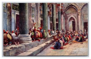 Muslims at Prayer Constantinople UNP DB Postcard S11