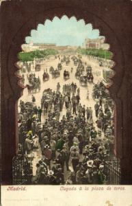 spain, MADRID, Llegada a la Plazza de Toros, Bull Fight Arena (1899)