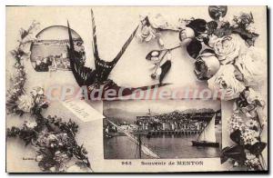 Old Postcard Menton Remembrance