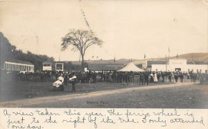 PC1/ Morris New York RPPC Postcard c1910 Fair Grounds Crowd Floral Hall  64