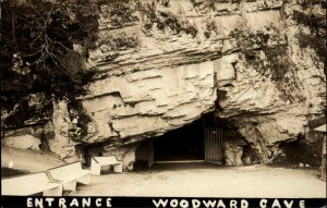 Crystal Lake Pennsylvania PA Woodward Cave Entrance Real Photo Vintage Postcard
