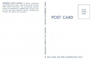 VINTAGE POSTCARD OREGON'S STATE CAPITOL AT SALEM CHROME 1960s