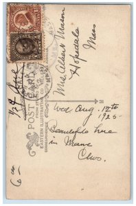 Maine ME Postcard Holly Inn Christmas Cove 1925 RPPC Photo Vintage Posted