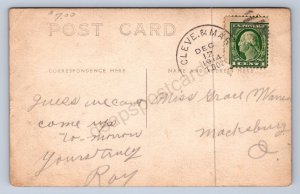 J87/ Stockport Ohio RPPC Postcard c1910 Morgan Co Dredging Canal Locks 1671