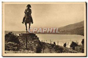 Old Postcard The Alps Statue of Napoleon by Fremiet the Lake Laffrey