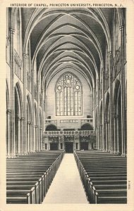 c.1940 Chapel Princeton University New Jersey Postcard 2T5-320 
