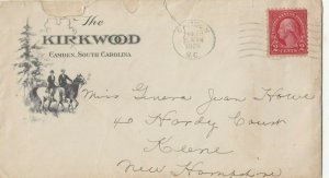 CAMDEN, South Carolina, 1929; The KIRKWOOD Letter & envelope