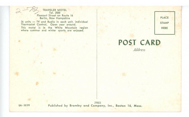 NH - Berlin. Traveler Motel