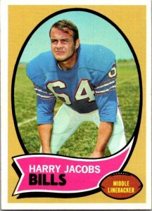 1970 Topps Football Card Harry Jacobs Buffalo Bills sk21543