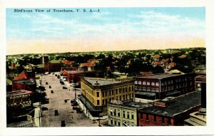 Postcard TX Bird's Eye View of Texarkana Hotel Insurance Building 1920s S57