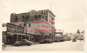 NV, Tonopah, Nevada, RPPC, Main Street, Business Section, Mizpah Hotel, Photo