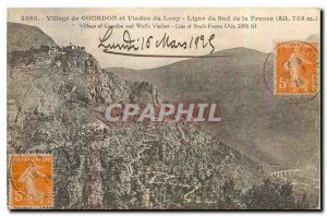 CARTE Postale Old Village Gourdon Viaduct Loup South Line of France