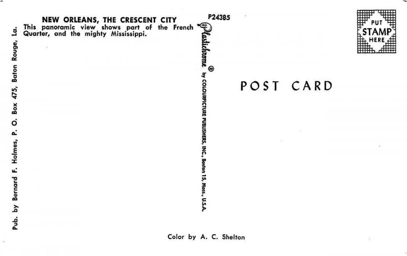 NEW ORLEANS, LA Louisiana FRENCH QUARTER Greetings & Map *TWO* c1950's Postcards