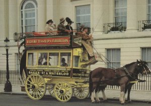 Horse Carriage Advertising Madame Tussauds Exhibition Postcard